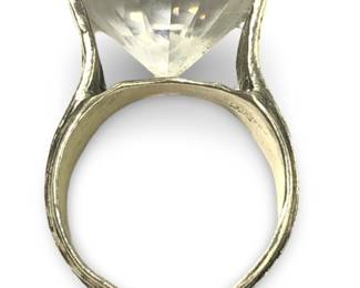 Outstanding Massive CZ Sterling Silver Ring