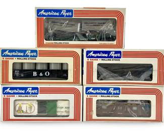 5pc Rolling Stock American Flyer Train Cars