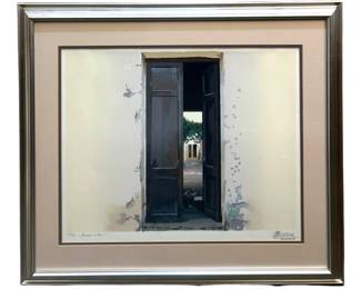 Signed Bendersky Doorway Lithograph