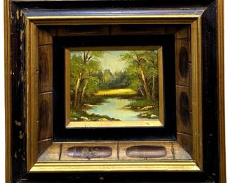 Signed George Whitman Forest Oil on Canvas