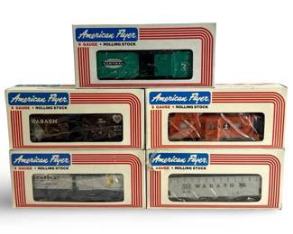 5pc. American Flyer S Gauge Train Car Collection