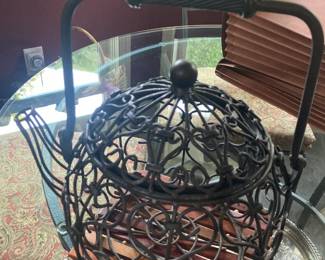 Rustic tea pot egg basket