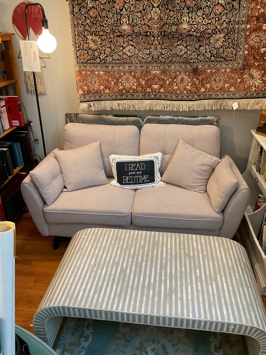 Beige Loveseat - 27x 64 x 36 - $100 + tax