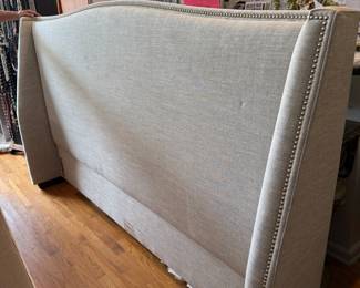 Grey Headboard and Frame - 87x52x11 - $300 + tax