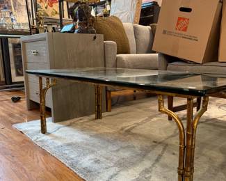 Hollywood regency coffee table - $90 + tax