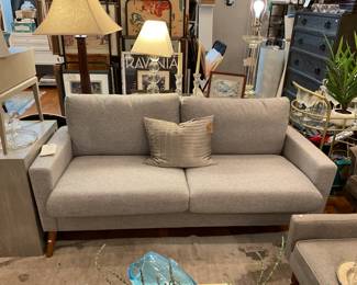 Grey Loveseat - 67x31x36 - $100 + tax