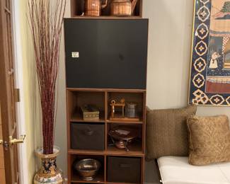Modular veneer display case with large cabinet - 76x25x14 1/2 - $100 + tax