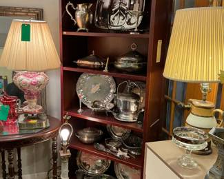 Wood shelving unit - 32x74 1/2x 14 - $75 + tax