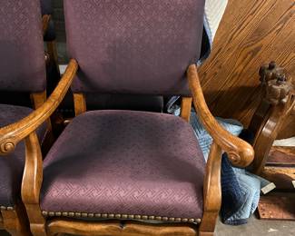 One of Eight Henredon dining chairs