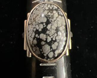 Wild Horse Jasper & Sterling Ring Size 6.5