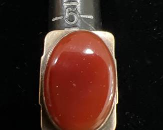 Carnelian & Sterling Ring Size 5.5