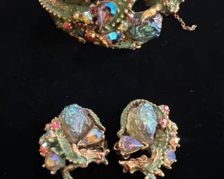 Har Dragon Bracelet & Matching Clip Earrings Set STUNNING 