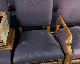 One of eight Henredon dining chairs