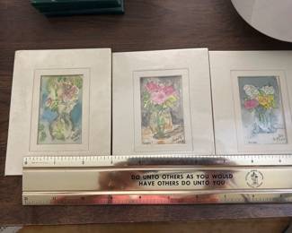 Watercolors signed Pacella 1992