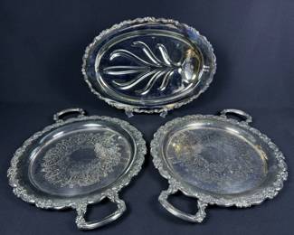 Vintage Silverplate Serving Platters Rogers Oneida