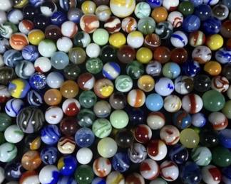Large Collection of Vintage Glass Marbles
