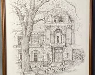 Beringer Vineyards Litho Gary Weatherly Signed