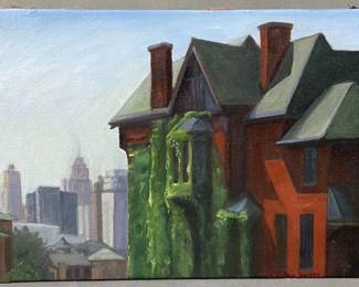 Brush Park Detroit Oil Painting Clinton Snider