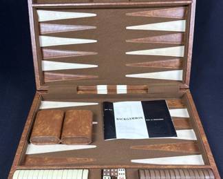 Vintage Backgammon Set with Case