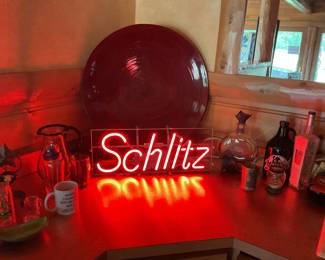 Vintage Schlitz Neon Sign