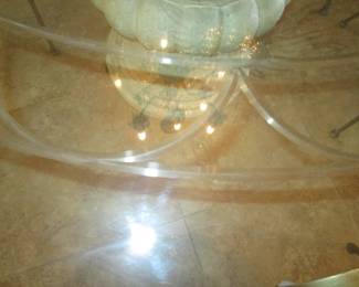 Glass Top, Bevelled Edge & Semi-Circle Details