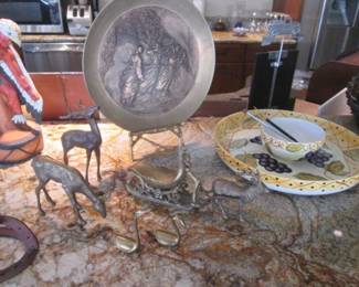 Metal Sculpture & Platter