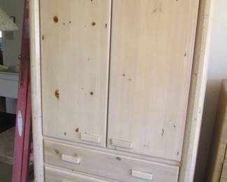 Knotty Pine Armoire, 43" X 23" X 75" High