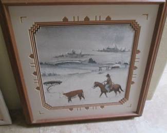 Navajo Sand Art by Harvey Begay