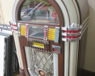 "The Digital Bubbler" Jukebox, Chicago Gaming Co., 2013. Non-Coin Operated, Holds 700 CD's. Sub Woofer & Multi Speakers