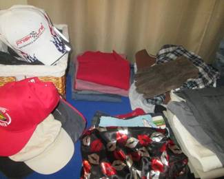 Baseball Cap Collection, Tee Shirts, Slacks