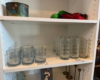 Lowball glassware $30 Highball glassware $30