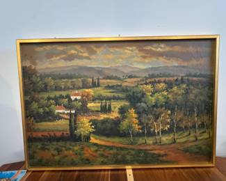 old large acrylic painting (come see in person) $1000