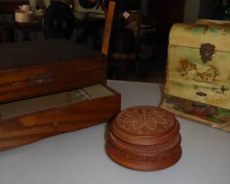 Keepsake Boxes                                                                                             Victorian Collar Box                                                                     Wooden Jewelry Box w/drawer & dovetailed joints - SOLD                                                                                                 Wood Carved Treasure Box from Moldova