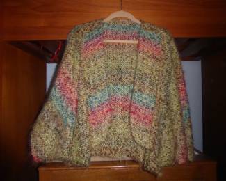 Jeanne Scannell Custom Shrug Cardigan                                        Multicolored, hand-woven mohair                                                                   