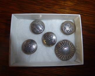 Native American Button Cover Set (silver/nickel-plated)          