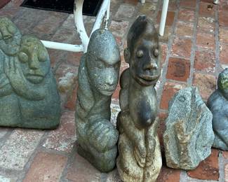 Variety of Hand Carved African Stone Sculptures..
