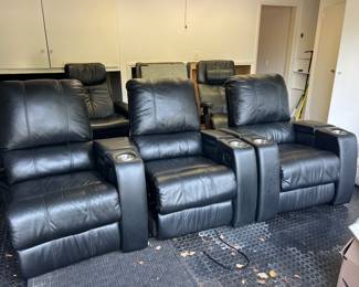 Module Leather Theater chairs by Palliser, sold individually or as a group , 3 pcs.