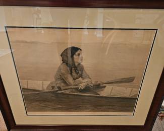 Limited Lithograph, artist John George Brown, firm price $350.00