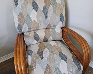 Mid-Century Bamboo recliners, pair