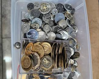 flattened buttons for art projects