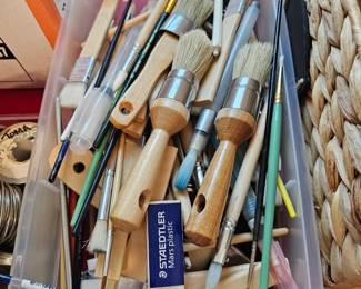 lots of paintbrushes