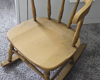 child's blonde rocker