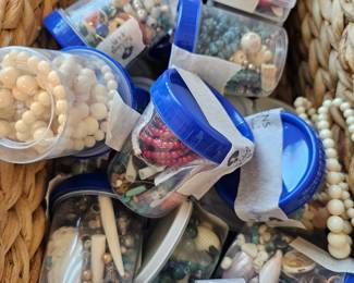 beads, some clay beads