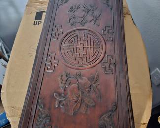 wooden carved box