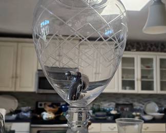 Etched Glass Drink Dispenser