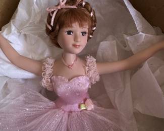 Kurt Adler Santas World Porcelain Ballet Doll Ornament Vintage 9" / Antique Kurt Adler Ballet Doll