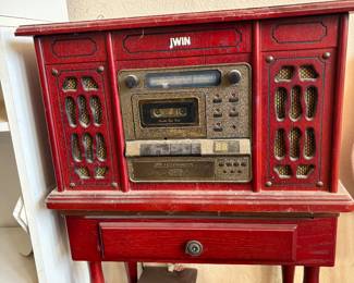 JWIN Record Player,AM/FM Radio, Cassette and 5DiscCD Player