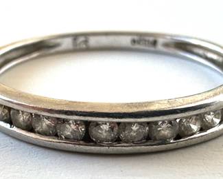 Platinum 95% Diamond Ring, Size 6.75 (2.5 Grams)
Lot #: 41