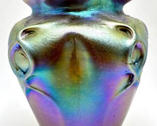 Tiffany Favrille Iridescent Glass Vase, Signed "L.C.T." & "U2187"
Lot #: 6