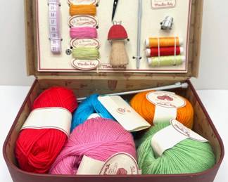 New In Box Moulin Roty Sewing, Knittin & Embroidery Kit With Yarn, Needles & Accessories, France
Lot #: 178